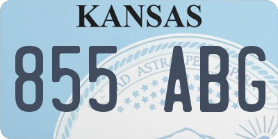 KS license plate 855ABG