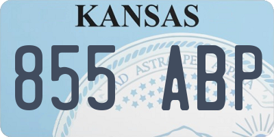 KS license plate 855ABP