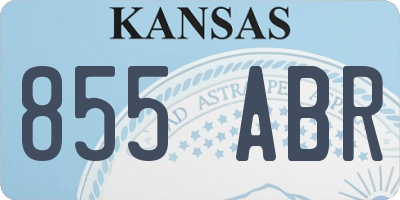 KS license plate 855ABR