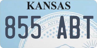 KS license plate 855ABT