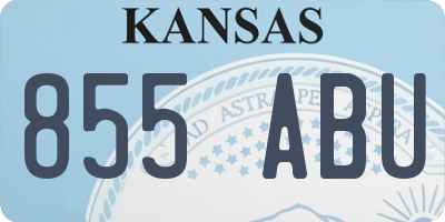 KS license plate 855ABU