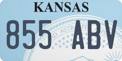 KS license plate 855ABV