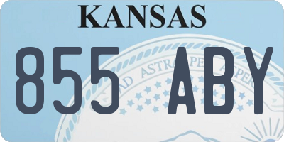 KS license plate 855ABY