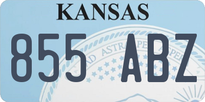 KS license plate 855ABZ