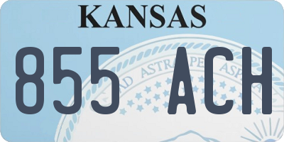 KS license plate 855ACH