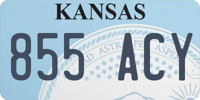 KS license plate 855ACY