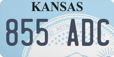 KS license plate 855ADC