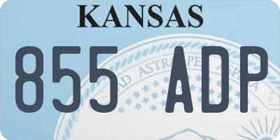KS license plate 855ADP