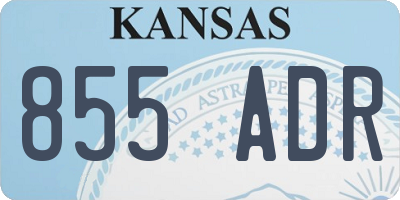 KS license plate 855ADR