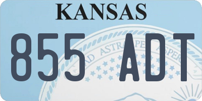 KS license plate 855ADT