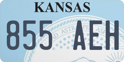 KS license plate 855AEH