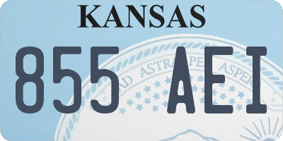 KS license plate 855AEI