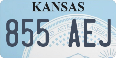 KS license plate 855AEJ