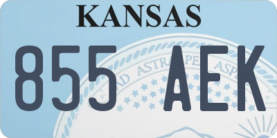 KS license plate 855AEK