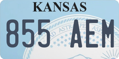 KS license plate 855AEM