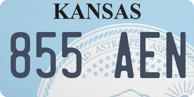 KS license plate 855AEN