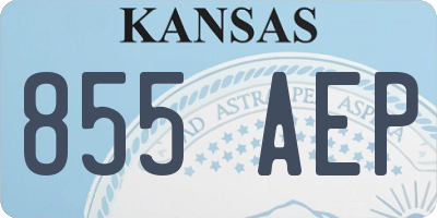 KS license plate 855AEP