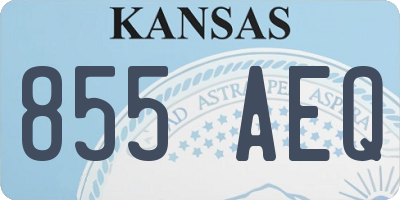 KS license plate 855AEQ