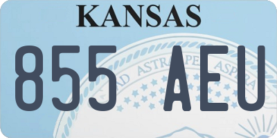 KS license plate 855AEU