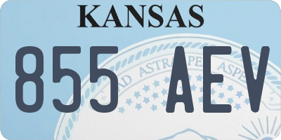 KS license plate 855AEV