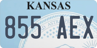 KS license plate 855AEX