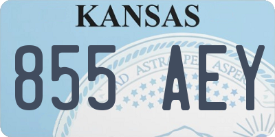 KS license plate 855AEY