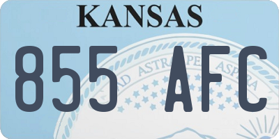 KS license plate 855AFC