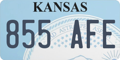 KS license plate 855AFE
