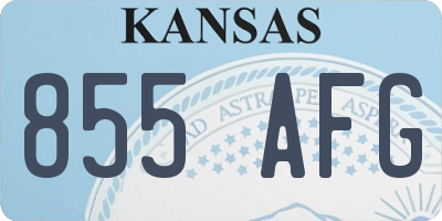 KS license plate 855AFG