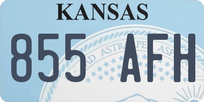 KS license plate 855AFH