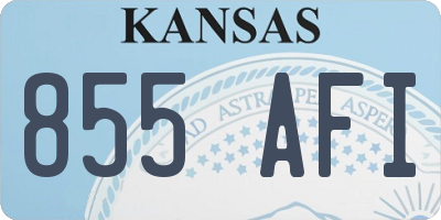 KS license plate 855AFI