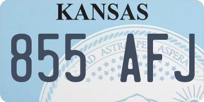 KS license plate 855AFJ