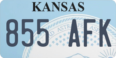 KS license plate 855AFK