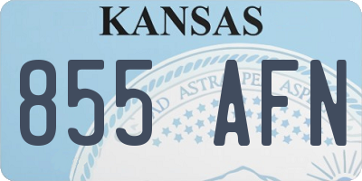 KS license plate 855AFN