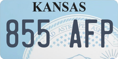 KS license plate 855AFP