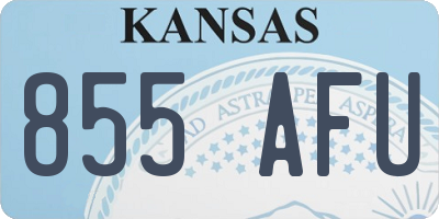 KS license plate 855AFU