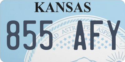 KS license plate 855AFY