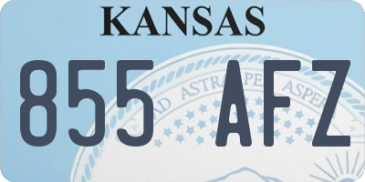 KS license plate 855AFZ