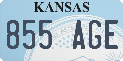 KS license plate 855AGE