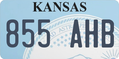 KS license plate 855AHB