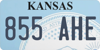 KS license plate 855AHE