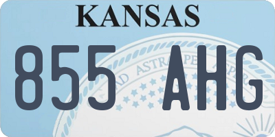 KS license plate 855AHG