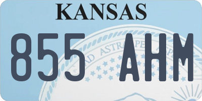 KS license plate 855AHM