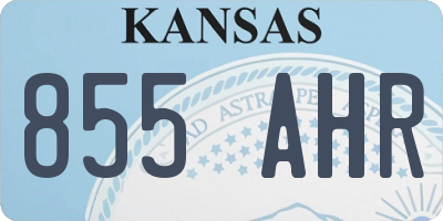 KS license plate 855AHR