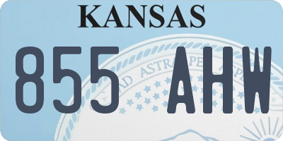KS license plate 855AHW
