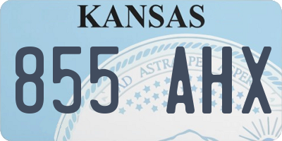 KS license plate 855AHX
