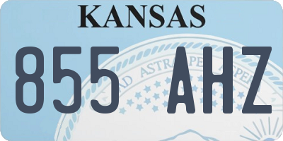 KS license plate 855AHZ