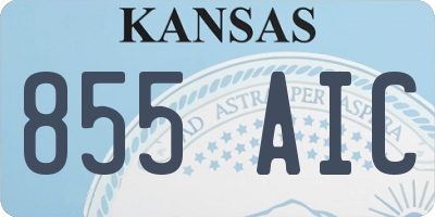 KS license plate 855AIC
