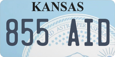 KS license plate 855AID