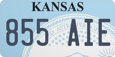 KS license plate 855AIE
